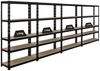 PROREGAL® Schwerlastregal MegaDeal 4 Stück APOLLO 180 x 75 x 30 cm Fachlast 175kg Schwarz, 4-tlg. Bild 5