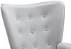 Vente-unique - VATELY Sessel SamtStoff Grau - B 78 cm x H 95,5 cm x L 69 cm Bild 5