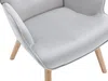 Vente-unique - VATELY Sessel SamtStoff Grau - B 78 cm x H 95,5 cm x L 69 cm Bild 4