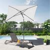 Sekey Sonnenschirm Rechteckig Höhenverstellbar Balkonschirm Knickbar, mit Schutzhülle, LxB: 210,00x140 cm, Sonnenschutz UPF50+, Kippbar, Höhenverstellbar Sonnenschirm Balkon Bild 2