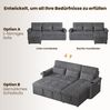 OKWISH Schlafsofa Ecksofa 209x141,5x90 cm: Schlaffunktion, LED, Chenille, Set 1 Teile, Wohnzimmersofa mit Stauraum, umwandelbar in ein Schlafsofa Bild 4