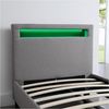 CARO-Möbel Polsterbett Himalaya mit LED Beleuchtung Einzelbett Jugendbett 90x200 cm mit Lattenrahmen, in grau Stoffbezug Bild 4