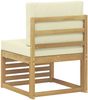 vidaXL Outdoor Mittelsofa Massivholz Akazie Weiß 901494 Bild 5