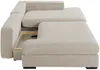 Vente-unique - SELIORA Sofa Samt Beige - B 158 cm x H 80 cm x L 223 cm Bild 5