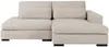 Vente-unique - SELIORA Sofa Samt Beige - B 158 cm x H 80 cm x L 223 cm Bild 2