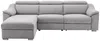 Vente-unique - Ecksofa mit elektrischer Relaxfunktion PEDRERA - Stoff - Hellgrau - Ecke links Bild 5