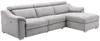 Vente-unique - Ecksofa mit elektrischer Relaxfunktion PEDRERA - Stoff - Hellgrau - Ecke links Bild 2