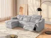 Vente-unique - Ecksofa mit elektrischer Relaxfunktion PEDRERA - Stoff - Hellgrau - Ecke links Bild 1
