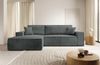 Selsey 'Farese ' Ecksofa mit Cordbezug, Schlaffunktion und Stauraum, Grau, links Bild 2