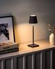 Kabellose LED Tischlampe BACEIRO mit Dimmer Metall Braun Bild 3