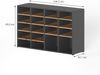 Schuhschrank Lysander Anthrazit/Goldkraft Eiche 104.2x65.5 cm mit 18 offenen Fächern Vicco Bild 2