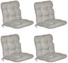 Beautissu 4er Set Niederlehner Auflage Flair NL 100 x 50 x 8 cm Hellgrau Bild 2