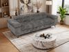 3-Sitzer Polstersofa PETER, verstellbaren Armlehnen und Kopfstütze, breite 262 cm, Gepolsterte Couch, Wellenfeder - Dunkelgrau Cord Bild 5