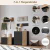 Garderoben-Set, Schrank, Kommode, Spiegel, 2 Schuhschrank, ohne Dekoration, Garderobenpaneel mit Spiegel, Hutablage und 4 Haken,Schuhschrank mit Schuhbank, Flur mit Stauraumtrennwand Bild 5