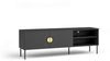 Home affaire Lowboard BELLOT TV-Schrank mit 2 Türen, Maße B/T/H: 160/40/53,6 cm (1 St), schwarze Farbe, mit holzähnlicher Struktur Bild 2