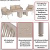 Gartengarnitur HWC-P90, Lounge-Set Gartenlounge Sofa Sessel Tisch, Seilgeflecht Rope Stoff/Textil (180g/m²) ~ creme Bild 2