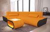 Mini Stoff Ecksofa Concept L Form - Mikrofaserstoff - apricot-schwarz - Links Bild 3