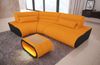 Mini Stoff Ecksofa Concept L Form - Mikrofaserstoff - apricot-schwarz - Links Bild 2