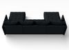 AX LIVING Schwarz Sofa U Form mit Schlaffunktion Veliro U 345 cm breit Bild 4