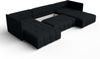AX LIVING Schwarz Sofa U Form mit Schlaffunktion Veliro U 345 cm breit Bild 5