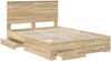 vidaXL Bettrahmen mit Kopfteil Sonoma-Eiche 135 x 190 cm Holzwerkstoff 3411316 Bild 5