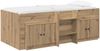 vidaXL Loft Bettgestell mit Schrank 3 Stk. Artisan-Eiche Holzwerkstoff 3423365 Bild 2