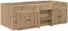 vidaXL Loft Bettgestell mit Schrank 3 Stk. Artisan-Eiche Holzwerkstoff 3423365 Bild 3