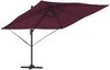 vidaXL Roma Parasol Rot 286 x 284 x 265 cm Aluminium und Polyester 42003341 Bild 2
