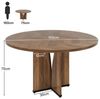Tribesigns Esstisch Runder Esstisch 100 cm, Holztisch für 4 Personen, Braun/Schwarz (1 x Esstisch 1 x Zubehörpaket 1 x Anleitung), Esszimmertisch im Landhausstil, Küchentisch aus Holz im Industrial Bild 4