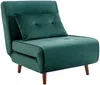 Vente-unique - URIBIA Sessel SamtStoff Grün - B 91 cm x H 81 cm x L 77,5 cm Bild 4