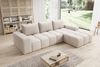 Ecksofa Cento, L-Sofa, Eckcouch L-Form, Sofa Rechts, Sofa Webstoff, 285 x 56 x 180 cm, Beige Bild 4
