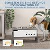 PawHut Futternapf Hundenapf erhöht, 3 Stufig Höhenverstellbar, Edelstahl, für mittelgroße bis extra große Hunde, Grau Bild 4