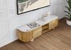 TV-Board Mango 180x40x50 natur lackiert / Marmor weiß FLORENZ #100 Bild 2