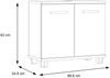 FORTE Veris Waschbeckenschrank, Holzwerkstoff, Grau/Braun, 68,6 x 62 x 34,8 cm Bild 5