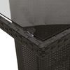 vidaXL 11-tlg. Garten-Essgruppe mit Kissen Schwarz Poly Rattan 3277534 Bild 5