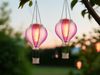 2er Set Deko Solarleuchte mit Heißluftballon in Pink & Rosa, Höhe 46,5cm Bild 1