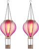 2er Set Deko Solarleuchte mit Heißluftballon in Pink & Rosa, Höhe 46,5cm Bild 2