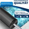 KESSER® Pool Solarfolie 400 µm | Solarplane Poolabdeckung | Solarabdeckplane flexibel zuschneidbar | Poolplane für Wassererwärmung | Solarabdeckung mit Schere, Lochzange & 12 Ösen Schwarz, Ø 366 cm Bild 3