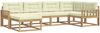 vidaXL Outdoor-Sofagarnitur mit Kissen 5 pcs Weiß und Creme Polyester 3386684 Bild 2