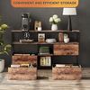 Simurq TV-Schrank Lowboard TV-Bank, mit LED und Schubladen und offenen Regalen (1er Set) mit LED und 4 Schubladen und 2 offenen Regalen, 108x29.8x76.8 Bild 4