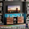 Simurq TV-Schrank Lowboard TV-Bank, mit LED und Schubladen und offenen Regalen (1er Set) mit LED und 4 Schubladen und 2 offenen Regalen, 108x29.8x76.8 Bild 3