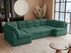 Ecksofa, Sofa big XXL, Wellenfedern, Wohnlandschaft XXL, mit Schlaffunktion - COMODO U - Grün Stoff Bild 2