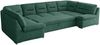 Ecksofa, Sofa big XXL, Wellenfedern, Wohnlandschaft XXL, mit Schlaffunktion - COMODO U - Grün Stoff Bild 5