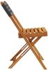 vidaXL Gartenstühle 4 Stk. Klappbar Schwarz Poly Rattan & Massivholz 3214592 Bild 5