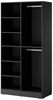 yourhouse24 Kleiderschrank Kleiderschrank Garderobe Glas SANDBOX ANTISOL 100 cm Schwarz Bild 2