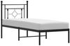 vidaXL Bettgestell mit Kopfteil Metall Schwarz 75x190 cm 374329 Bild 2