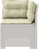 vidaXL 1-Sitzer Garten-Sofa mit Kissen Rattan-Look PP Weiß 8011840 Bild 3