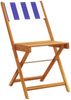 vidaXL Gartenstühle 8 Stk. Klappbar Blau und Weiß Stoff und Massivholz 3214627 Bild 3