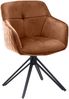 Armlehnstuhl >Emma/Edith< (2er Set) in rost, Samtbezug - 59x82x62cm (BxHxT) Bild 2