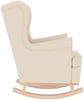 vidaXL Schaukelsessel Weiß 74x90x102 cm Leinen 4016931 Bild 5